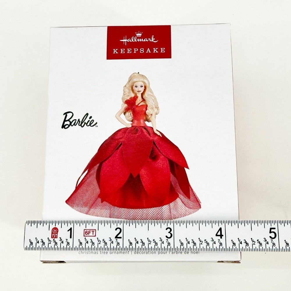 Hallmark Keepsake 2022 Holiday Barbie Ornament Red Gown 8th Series Holiday NEW - Picture 12 of 14